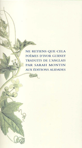 Picture of Ne retiens que cela (poèmes de guerre) - Ivor Gurney