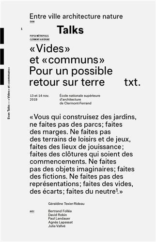 Picture of Vides et communs - pour un possible retour sur terre