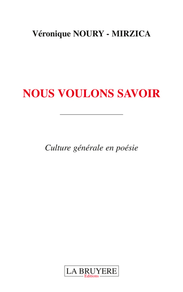 Picture of NOUS VOULONS SAVOIR