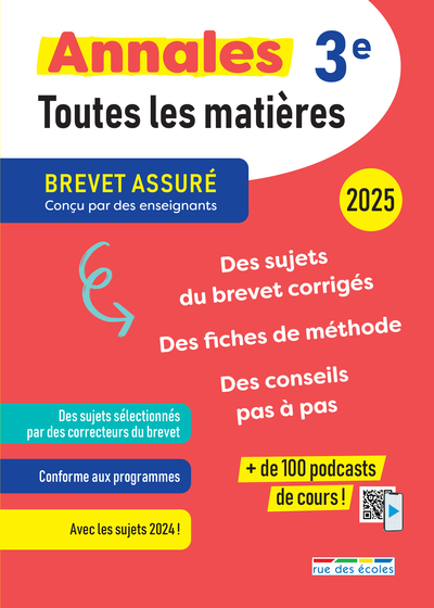 Picture of Brevet assuré - Annales - Toutes les matières - 3e - 2025