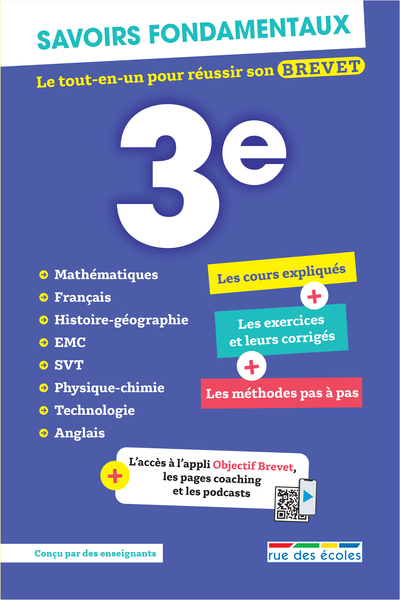 Picture of Savoirs fondamentaux 3e - Toutes les matières