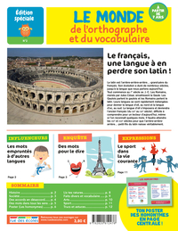 Image de LE MONDE de l'orthographe et du vocabulaire  - Edition spéciale N°2