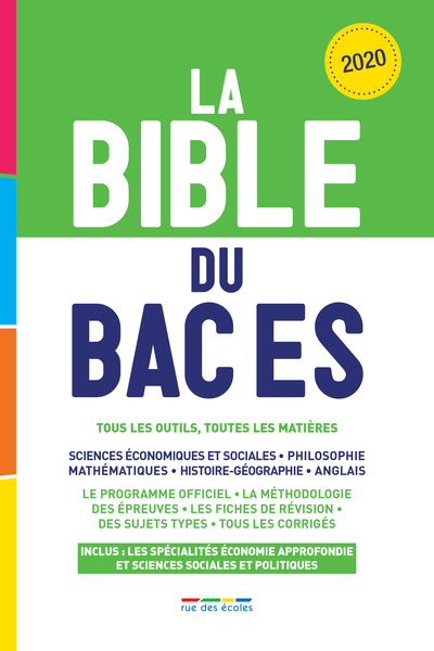 Picture of La bible du bac ES 2020