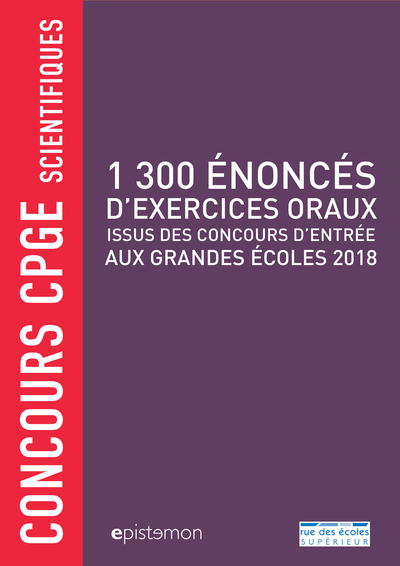 Picture of 1300 énoncés d'exercices oraux issu des concours d'entrée aux grandes écoles