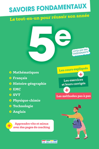 Picture of Savoirs fondamentaux 5e - Toutes les matières