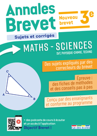 Picture of Annales Brevet - Maths-Sciences - 3e - 2026