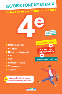 Picture of Savoirs fondamentaux 4e - Toutes les matières