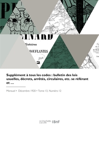 Picture of Supplément à tous les codes