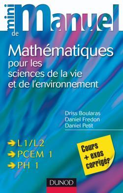 Image de Mini manuel de Mathématiques pour les sciences de la vie et de l'environnement