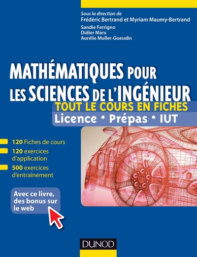 Picture of Mathématiques pour les sciences de l'ingénieur - Tout le cours en fiches