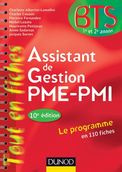 Image de Assistant de gestion PME-PMI - en 110 fiches - 10e édition