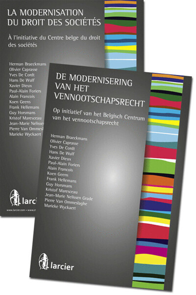 Picture of La modernisation du droit des sociétés / De modernisering van het vennootschapsrecht