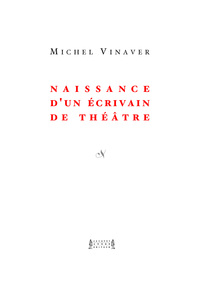 Picture of Naissance d'un écrivain de théâtre