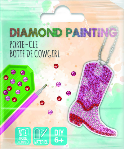 Picture of PORTE-CLE BOTTE DE COWGIRL DIAMOND PAINTING