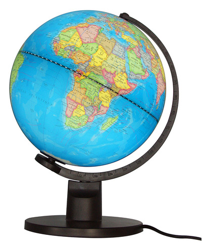 Image de GLOBE 25 CM BLEU LUMINEUX POLITIQUE