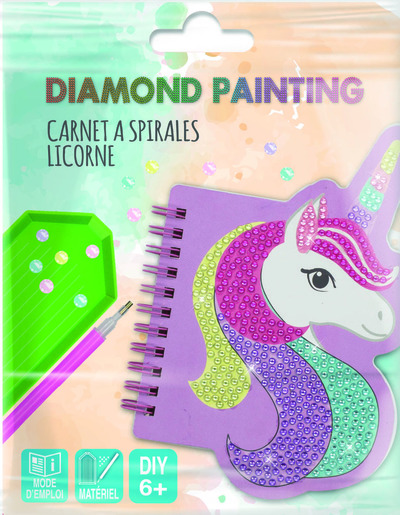 Picture of CARNET A SPIRALES LICORNE DIAMOND PAINTING