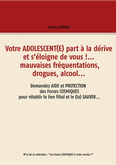 Image de Votre adolescent(e) part à la dérive et s'éloigne de vous !... mauvaises fréquentations, drogues, alcool...