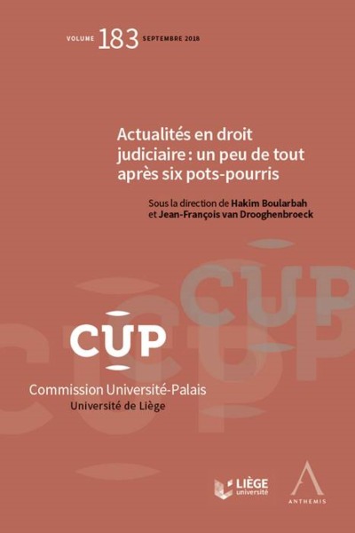 Picture of ACTUALITES EN DROIT JUDICIAIRE : UN PEU DE TOUT APRES SIX POTS-POURRIS