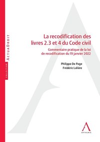 Picture of La recodification des livres 2.3 et 4 du Code civil