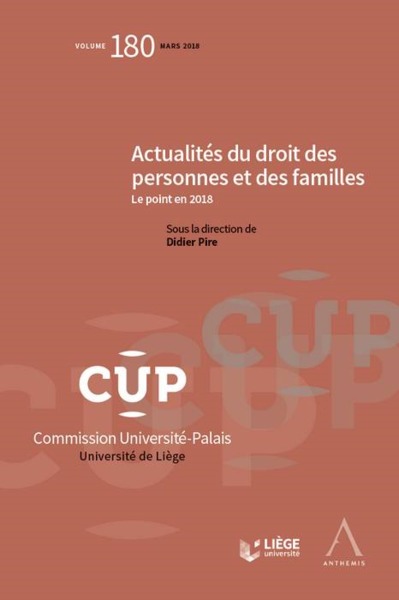 Picture of ACTUALITES DU DROIT DES PERSONNES ET DES FAMILLES 2018