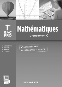 Image de Mathématiques 1re Bac pro - Spécimen enseignant avec corrigés inclus