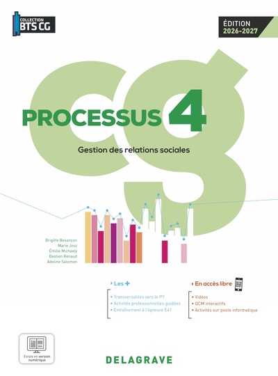 Picture of Processus 4 - Gestion des relations sociales BTS Comptabilité Gestion (CG) (2026) - Pochette élève