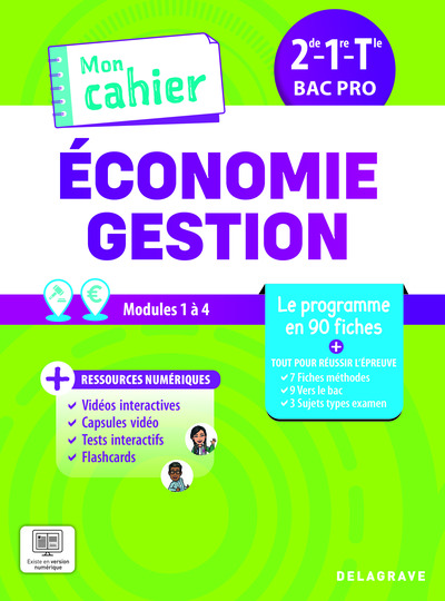 Picture of Mon cahier d'Économie-Gestion 2de, 1re, Tle Bac Pro (2026) - Pochette élève