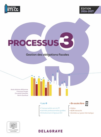 Picture of Processus 3 - Gestion des obligations fiscales BTS Comptabilité Gestion (CG) (2026) - Pochette élève