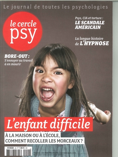 Image de Le Cercle Psy N°20 Les Enfants Difficiles Mars 2016