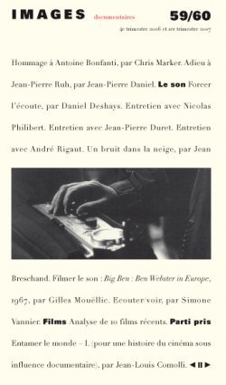Image de Images Documentaires N° 59/60 - Le Son - 2007