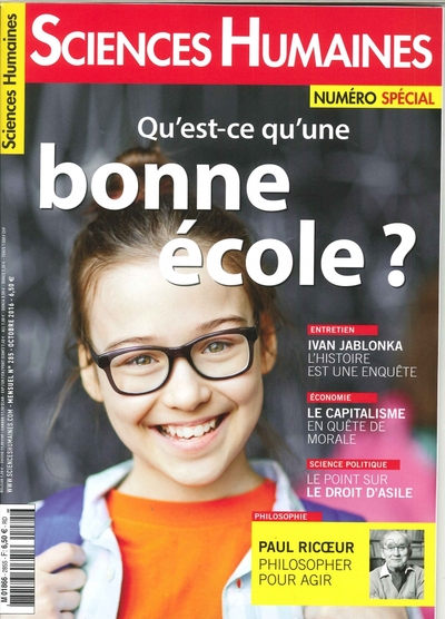 Picture of Sciences Humaines N° 285 Qu Est Ce Qu Une Bonne Ecole Octobre 2016
