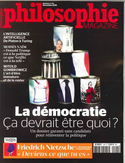 Image de Philosophie Magazine N°104  La Democratie  Novembre 2016