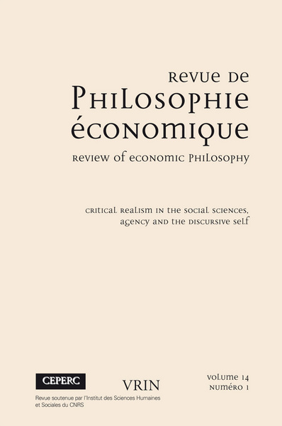Image de Cirtical Realism in the Social Sciences Agency and the Discusive Self