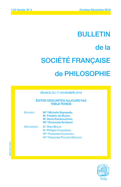 Image de EDITER DESCARTES AUJOURD HUI TABLE RONDE