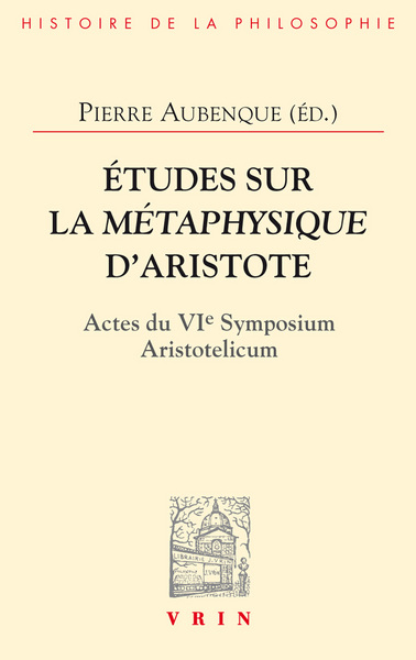Image de Études sur la Métaphysique d'Aristote