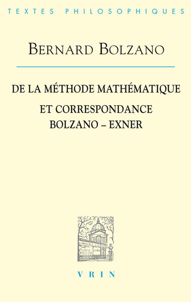 Image de De la méthode mathématique et la Correspondance avec Exner