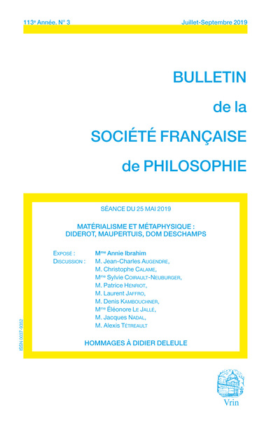 Picture of MATERIALISME ET METAPHYSIQUE  DIDEROT, MAUPERTUIS, DOM DESCHAMPS