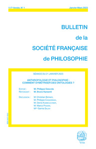 Image de Anthropologie et philosophie: comment symétriser des ontologies?