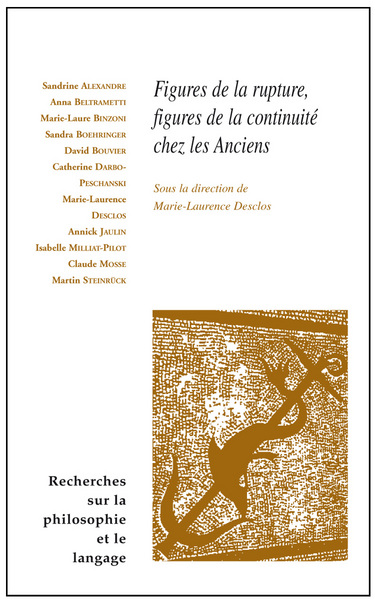 Image de Figures de la rupture, figures de la continuité chez les anciens