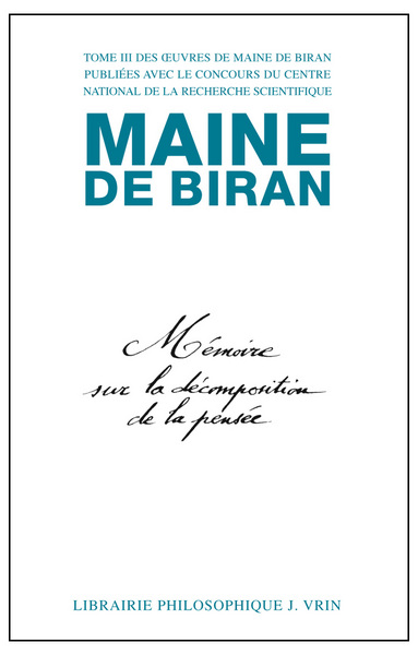 Picture of Mémoire sur la décomposition de la pensée Mémoire sur les rapports de l'idéologie et des mathématiques