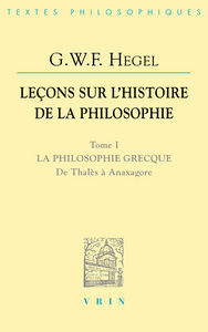 Picture of Leçons sur l'histoire de la philosophie I