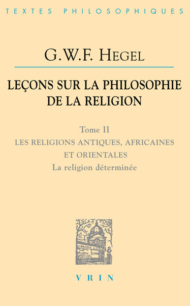 Picture of Leçons sur la philosophie de la religion