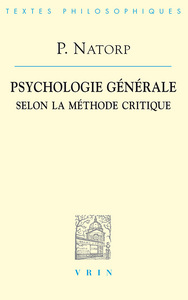 Image de Psychologie générale selon la méthode critique