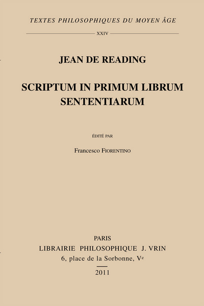 Image de Scriptum in primum librum Sententiarum