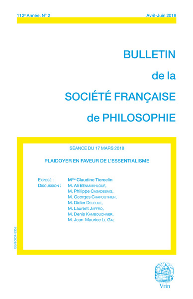Picture of PLAIDOYER EN FAVEUR DE L ESSENTIALISME