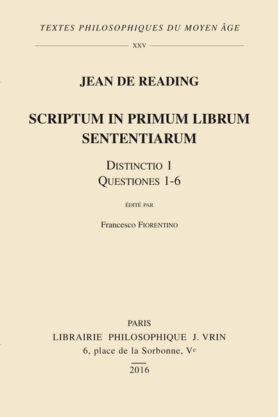 Image de Scriptum in primum librum Sententiarum