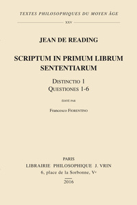 Image de Scriptum in primum librum Sententiarum
