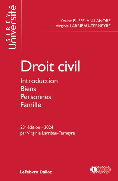 Picture of Droit civil 23ed 2024 - Introduction, biens, personnes, famille