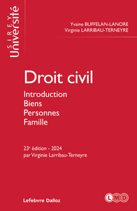 Picture of Droit civil 23ed 2024 - Introduction, biens, personnes, famille