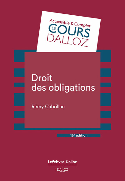 Picture of Droit des obligations. 16e éd.